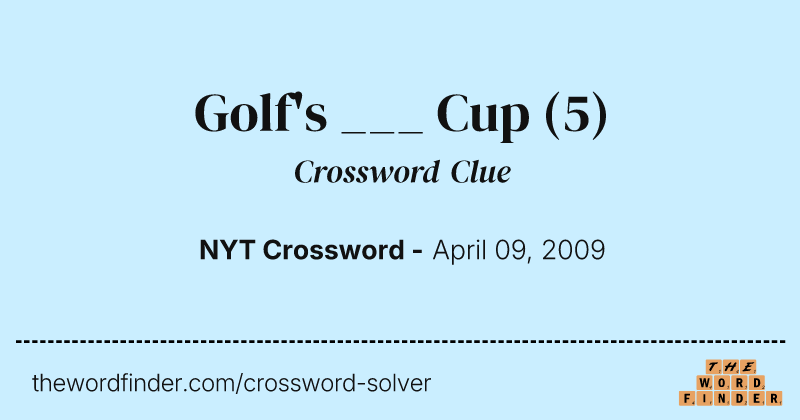 Golf's ___ Cup crossword clue image