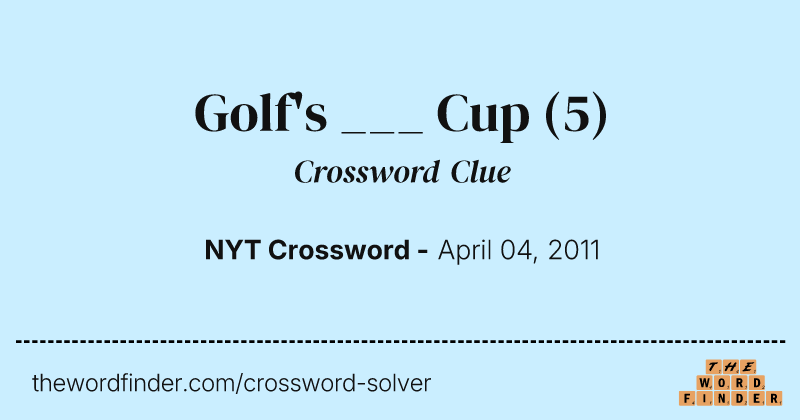 Golf's ___ Cup crossword clue image