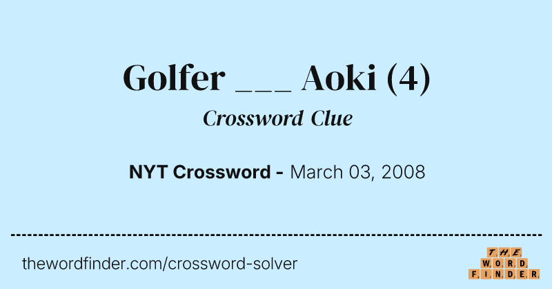 Golfer ___ Aoki crossword clue image