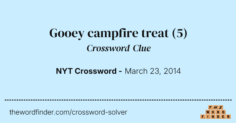 Gooey campfire treat crossword clue image