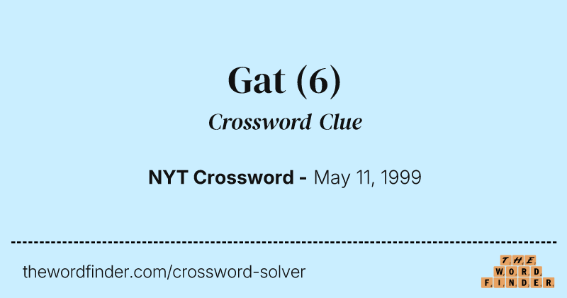 Gat crossword clue image