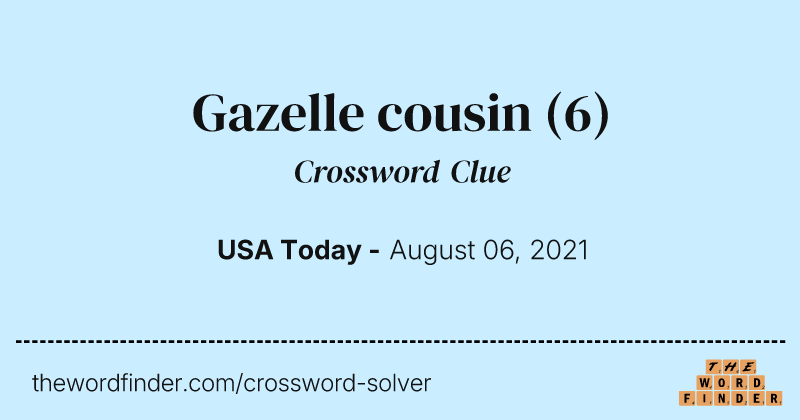 Gazelle cousin crossword clue image