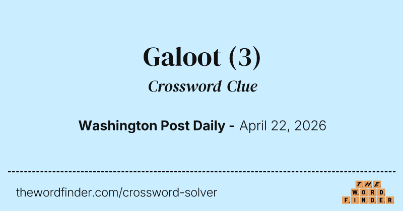 Galoot crossword clue image