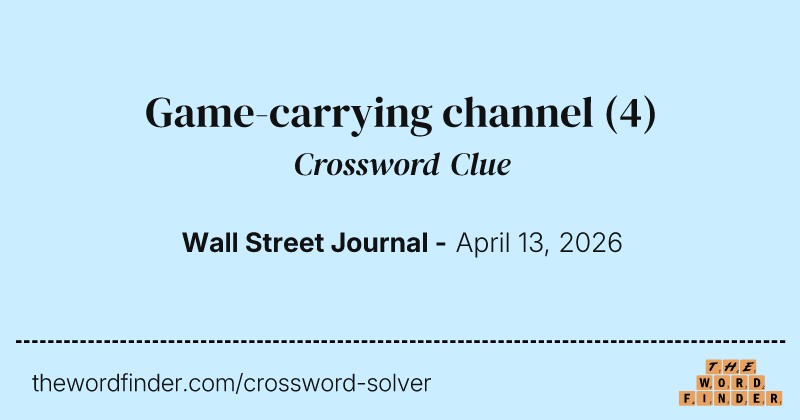 Game-carrying channel crossword clue image