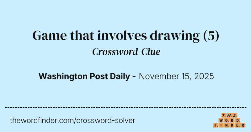 Game that involves drawing crossword clue image