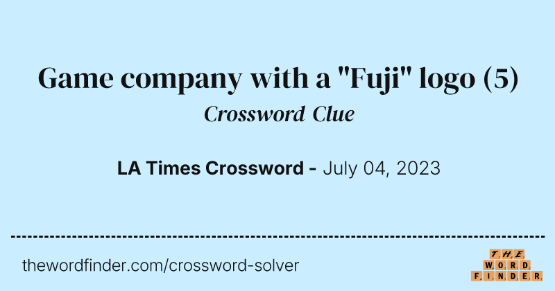 Game company with a "Fuji" logo crossword clue image