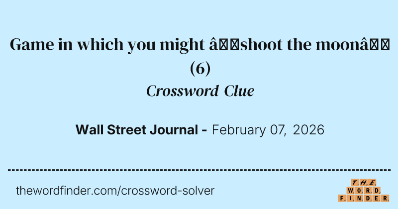 Game in which you might “shoot the moon” crossword clue image