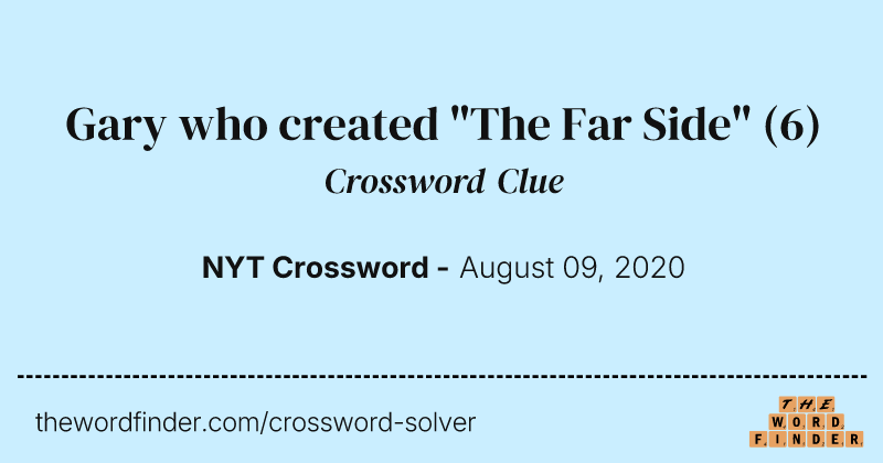 Gary who created "The Far Side" crossword clue image