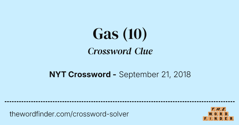 Gas crossword clue image