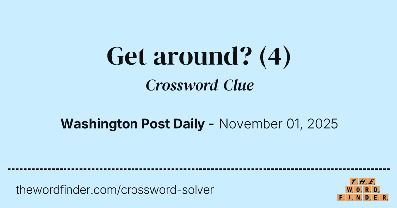 Get around? crossword clue image
