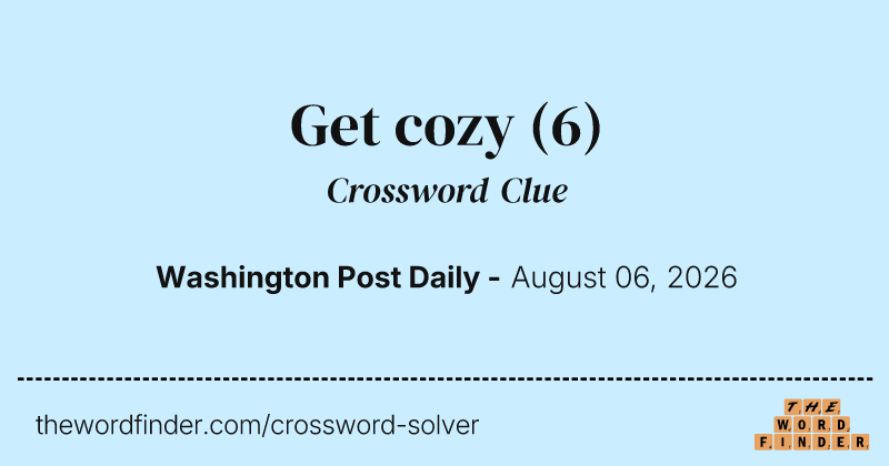 Get cozy crossword clue image
