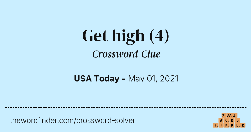 Get high crossword clue image