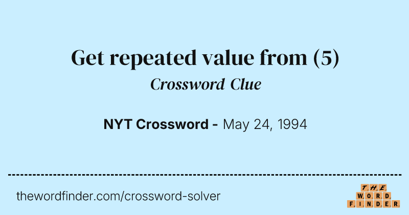 Get repeated value from crossword clue image