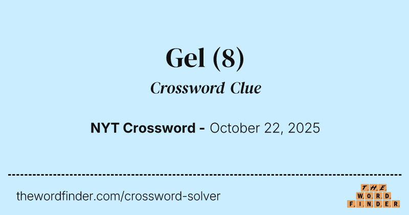 Gel crossword clue image
