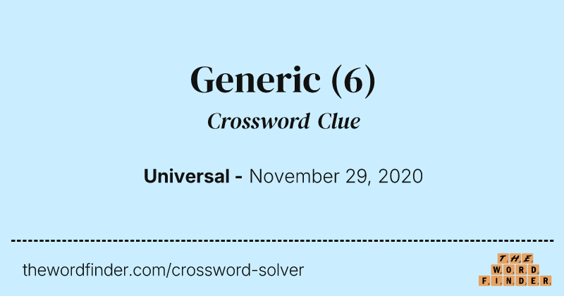 Generic crossword clue image