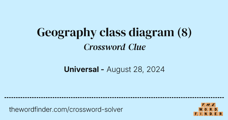 Geography class diagram crossword clue image