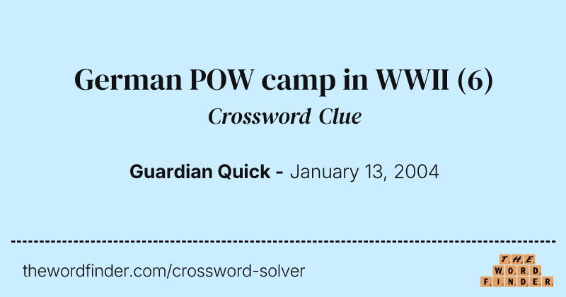 German POW camp in WWII crossword clue image
