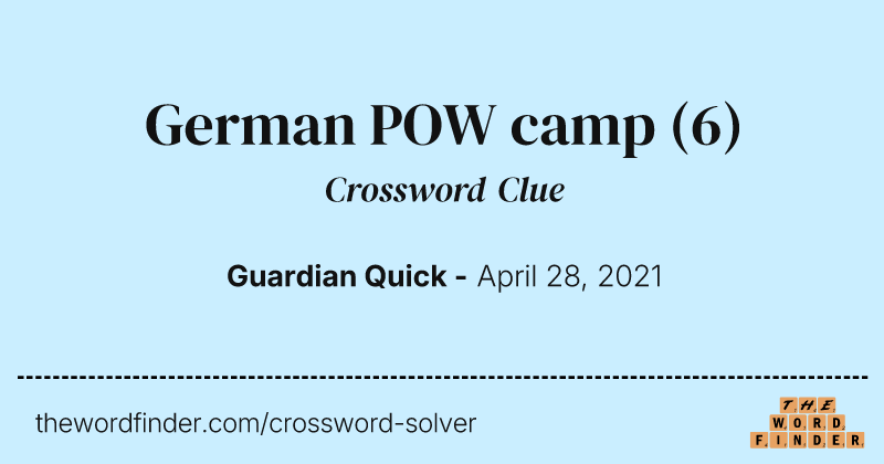 German POW camp crossword clue image