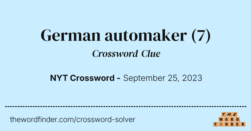 German automaker crossword clue image