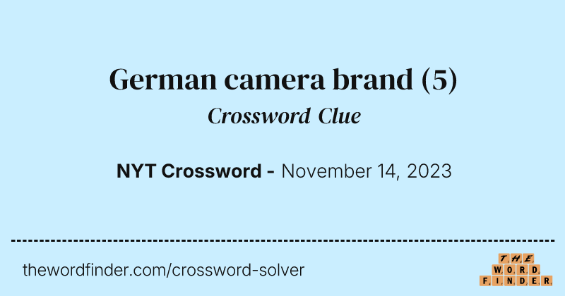 German camera brand crossword clue image