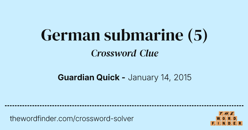 German submarine crossword clue image