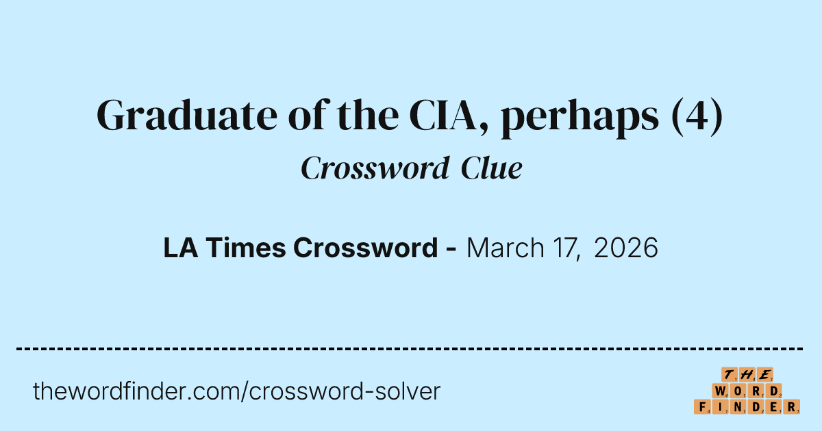 Graduate Of A Famous English University Crossword Clue