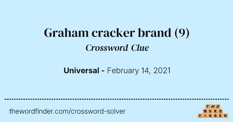 Graham cracker brand crossword clue image