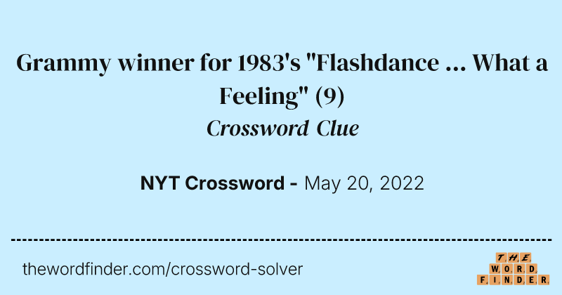 Grammy winner for 1983's "Flashdance ... What a Feeling" crossword clue image