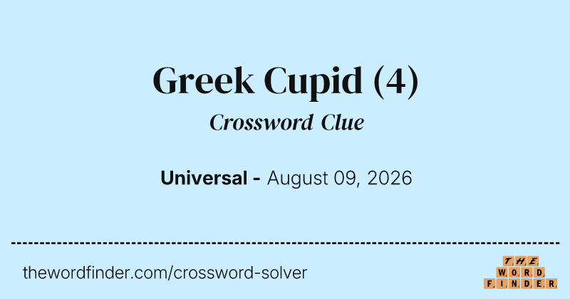 Greek Cupid crossword clue image