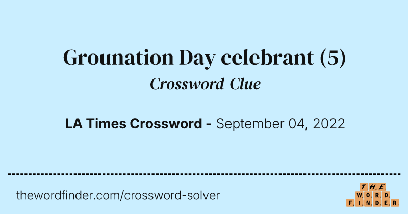Grounation Day celebrant crossword clue image