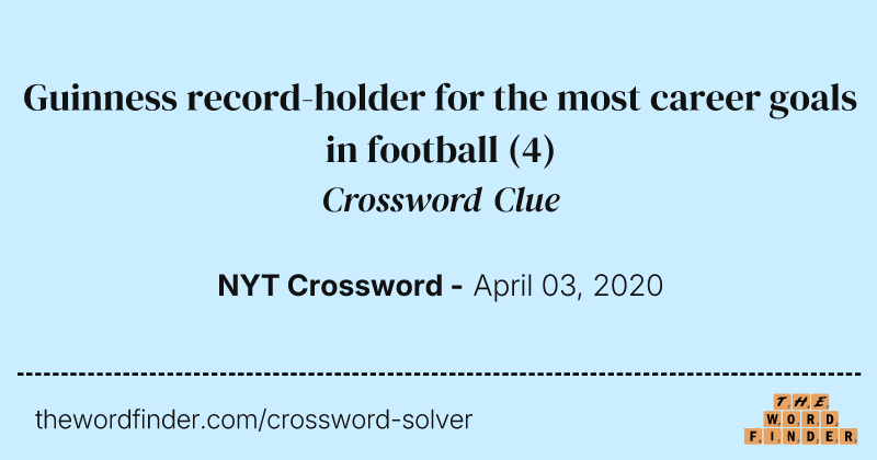 Guinness record-holder for the most career goals in football crossword clue image