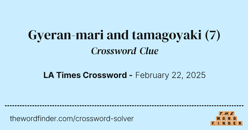 Gyeran-mari and tamagoyaki crossword clue image