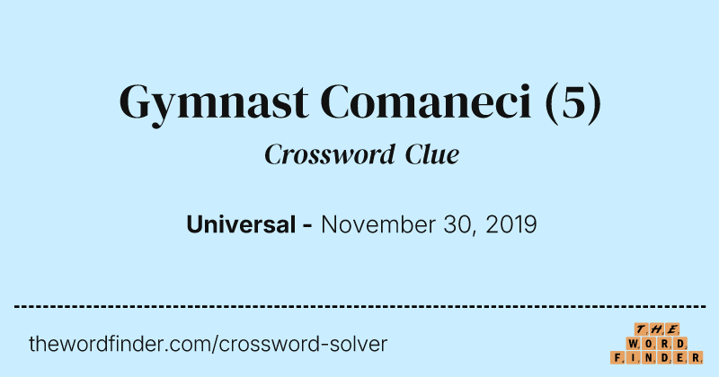 Gymnast Comaneci crossword clue image