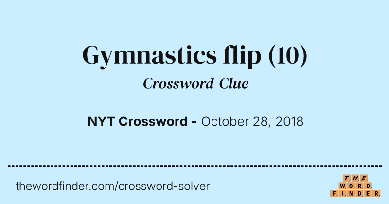 Gymnastics flip crossword clue image
