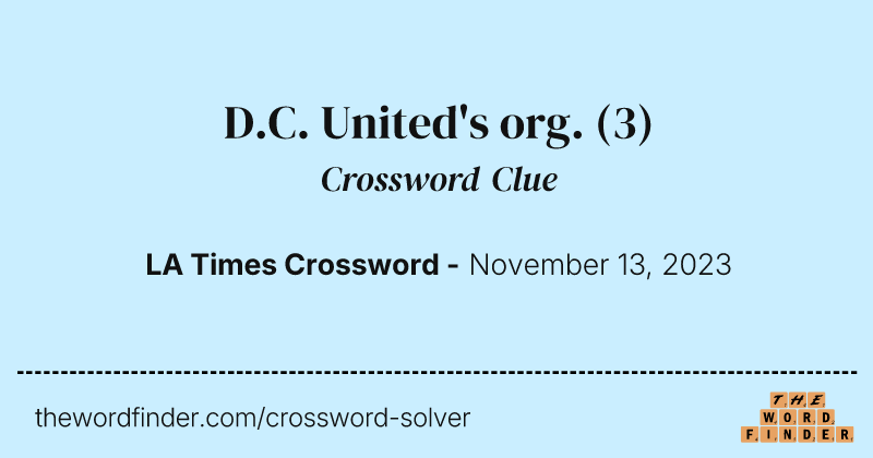 D.C. United's org. crossword clue image