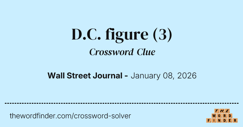 D.C. figure crossword clue image