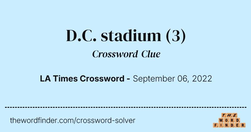 D.C. stadium crossword clue image