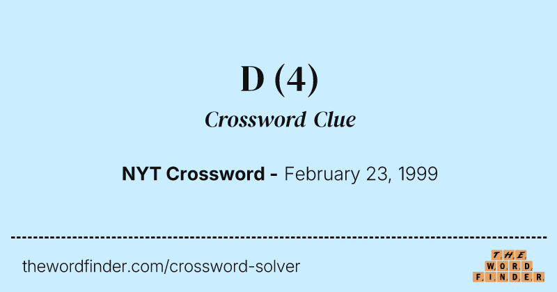 D crossword clue image