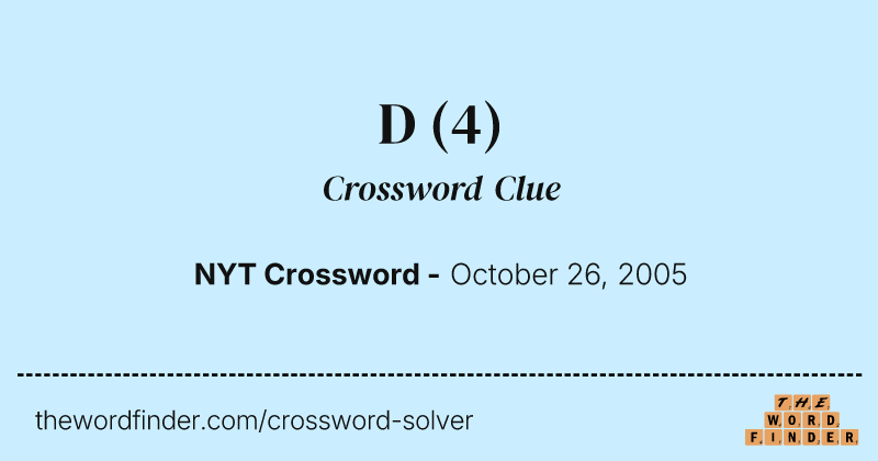 D crossword clue image