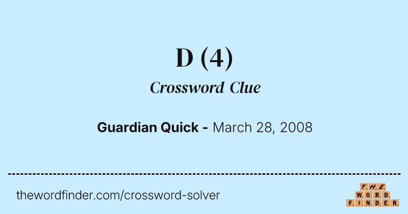 D crossword clue image