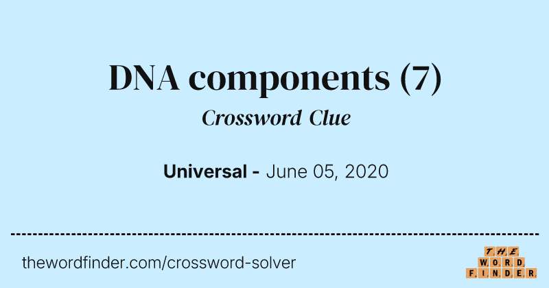 DNA components crossword clue image