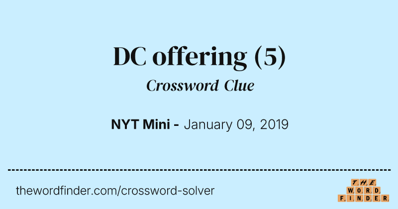 DC offering crossword clue image