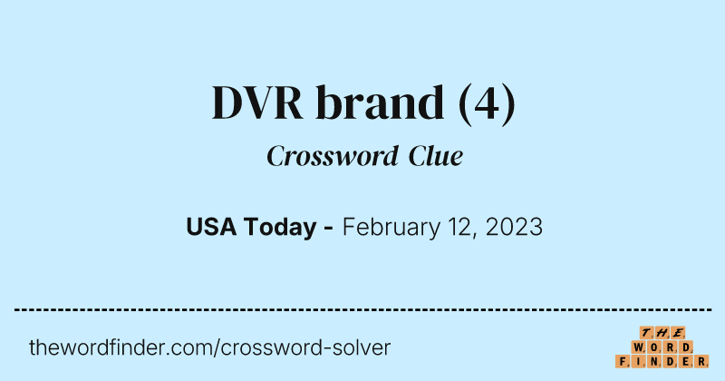 DVR brand crossword clue image