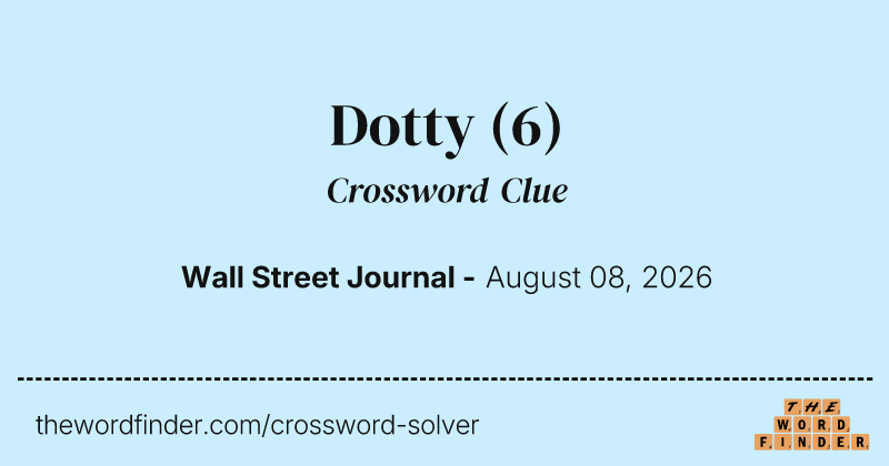 Dotty crossword clue image