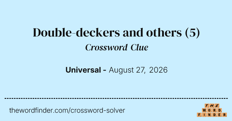 Double-deckers and others crossword clue image