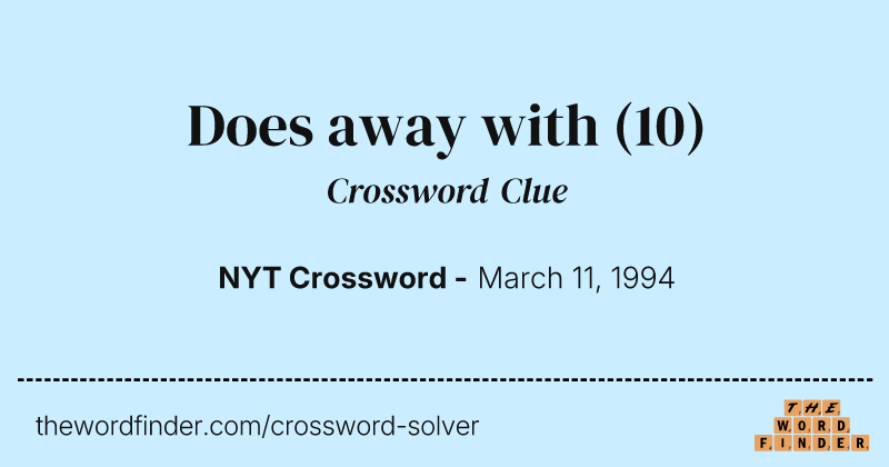 Does away with crossword clue image