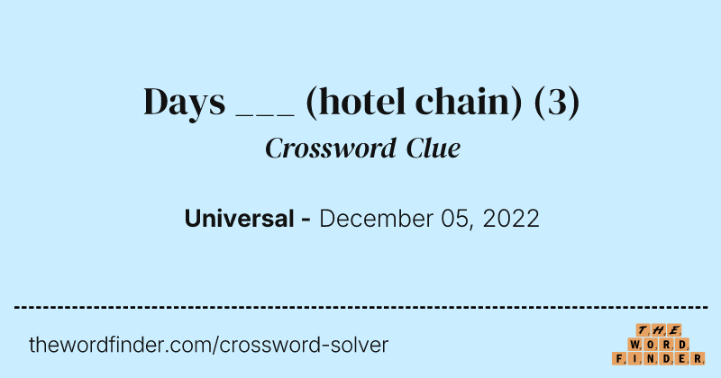 Days ___ (hotel chain) crossword clue image
