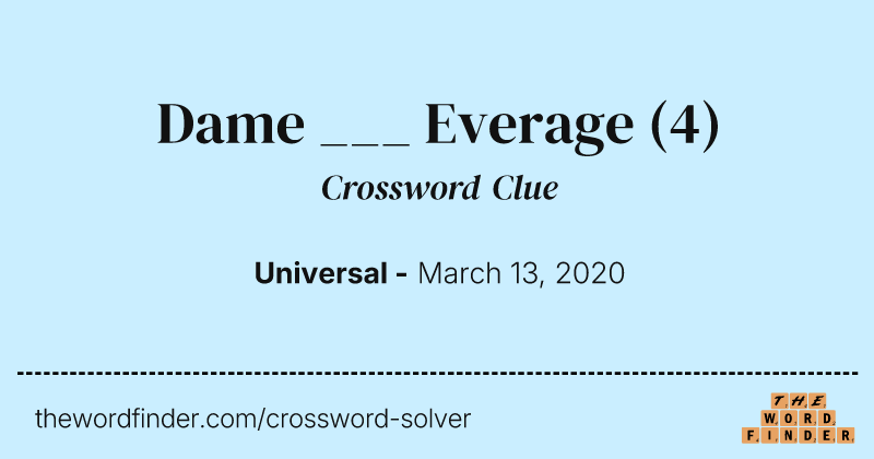 Dame ___ Everage crossword clue image
