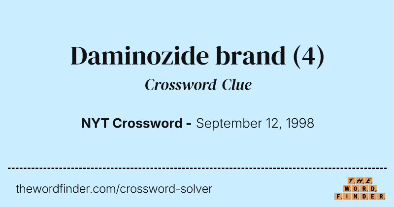 Daminozide brand crossword clue image
