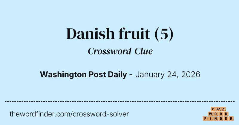 Danish fruit crossword clue image
